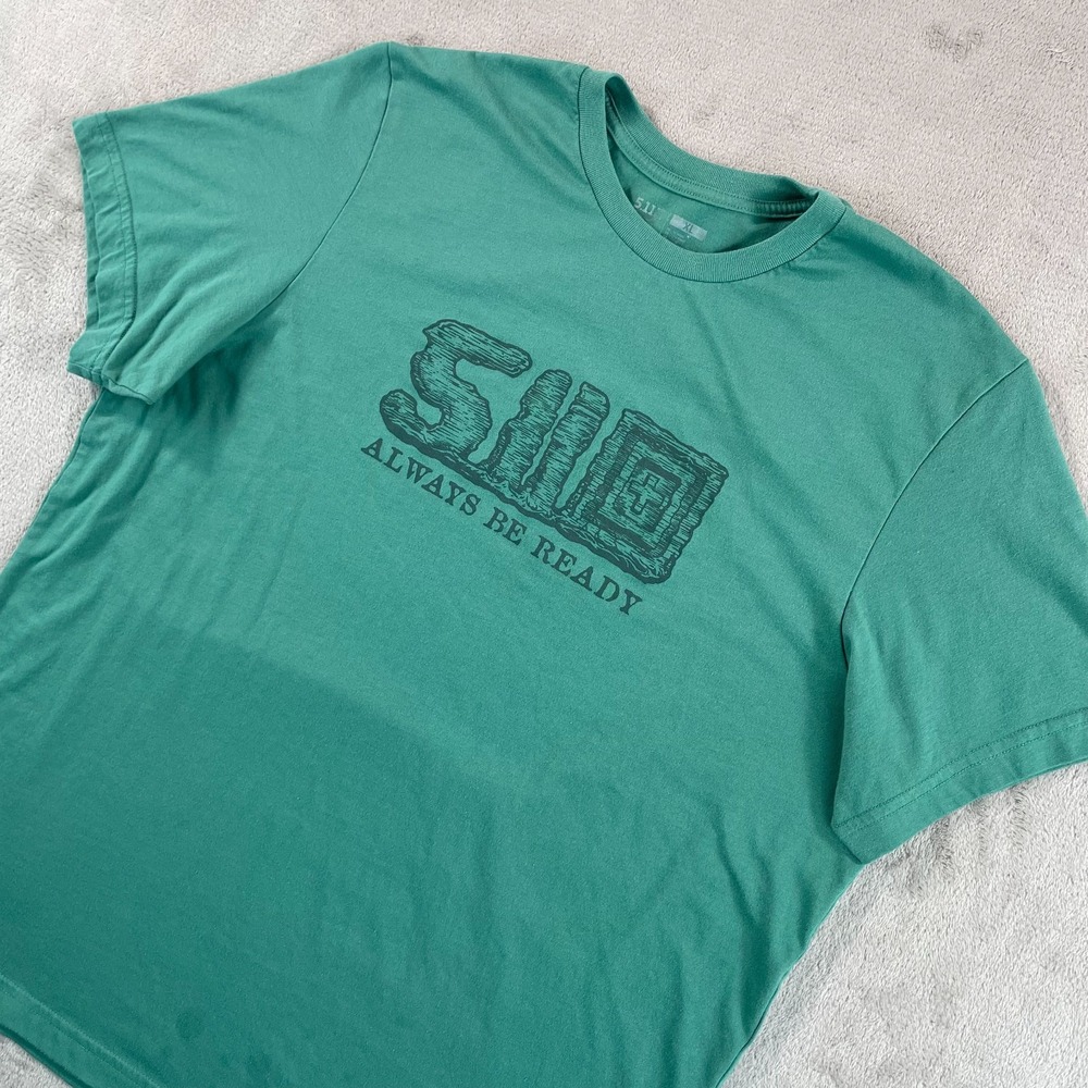 511 Tactical Always Be Ready T Shirt Men‎ XL Green Crew Neck Short Sleeve Casual